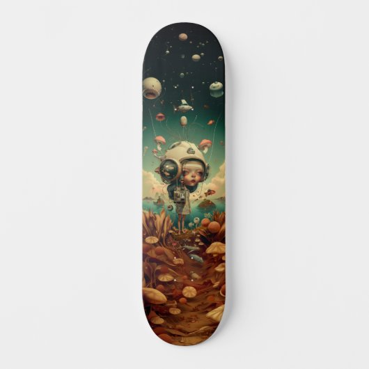 Skateboard Fantasy wall art skateboard.  (Recto)