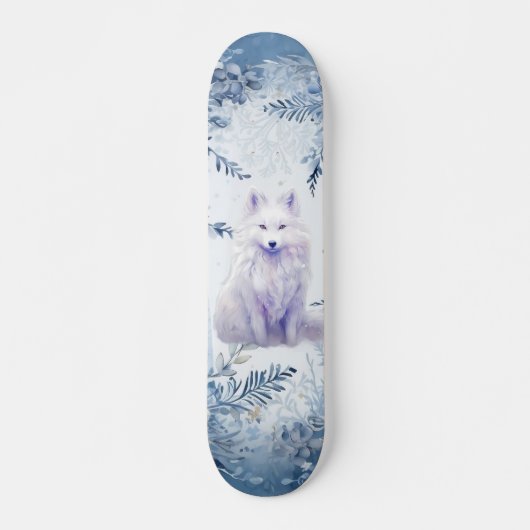 Skateboard Fantasy Winter White Fox Skate Deck (Devant)