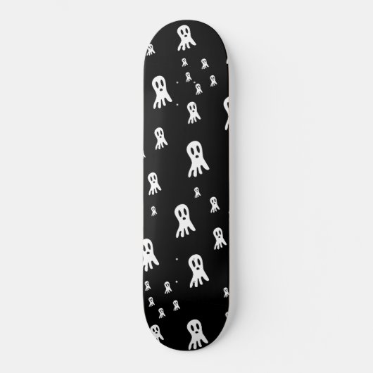 Skateboard Fantômes d'Halloween foncé (Recto)