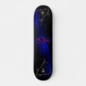 Skateboard Faucheuse avec les flammes bleues (Devant)