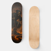Skateboard Faucheuse en feu (Recto)