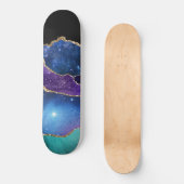 Skateboard Fausse Pierre d'agate Marbrée Galaxie Brillante Ét (Recto)