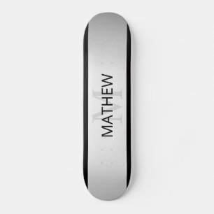 Skateboard Faux Contemporain Silver Ombre Grandes Tailles & N