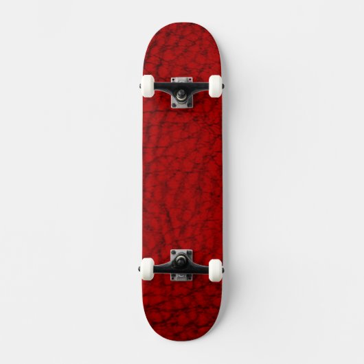Skateboard Faux Cuir Rouge (Recto)