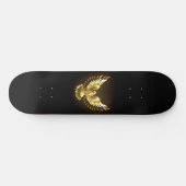 Skateboard Faux Gold Foil Peace Dove en noir (Horz)