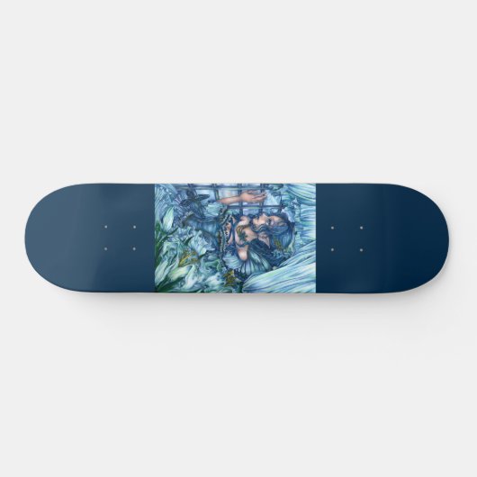 Skateboard Fée de givre vue d'un hiver saphir (Horz)