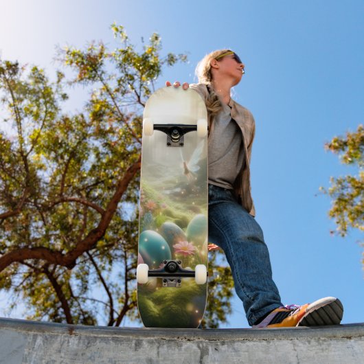 Skateboard Fées de la forêt mystique Œufs de printemps magiqu (Extérieur 1)