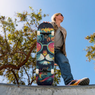 Skateboard Feline Geek rétro chic