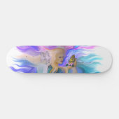 Skateboard Femme avec cheval et papillon (Horz)