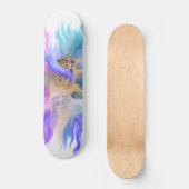 Skateboard Femme avec cheval et papillon (Recto)