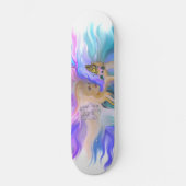 Skateboard Femme avec cheval et papillon (Recto)