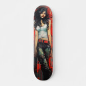 Skateboard Femme d'art urbain (Devant)