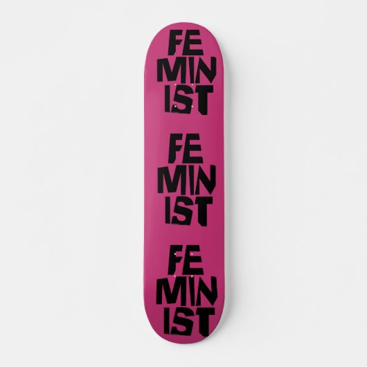 Skateboard Femme égale imitation de fille féminine féministe (Devant)
