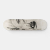 Skateboard Femme en Plein - Dessin au crayon (Horz)