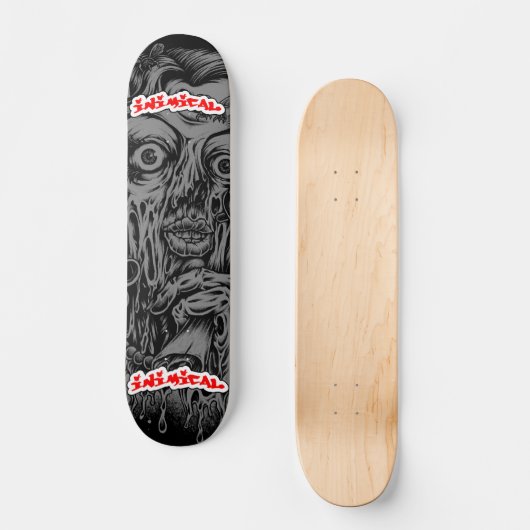 Skateboard Femme zombie inimitable (Recto)