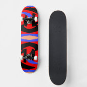 Skateboard Festive Red Amérindien et mélange d'art japonais (Recto)