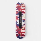 Skateboard Fête de l'Indépendance Camouflage Votre nom Person (Recto)