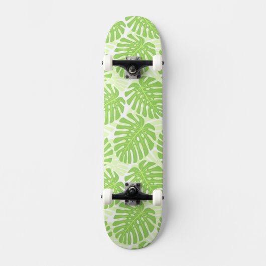 Skateboard Feuille de plante tropicale - motif de Monstera (Recto)