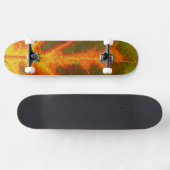Skateboard Feuille vert orange et jaune d'Aspen #1 (Horz)