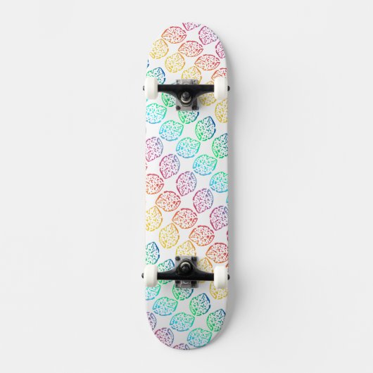 Skateboard Feuilles Arc-en-Ciel (Recto)