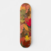 Skateboard Feuilles d'automne colorées (Devant)