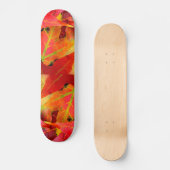 Skateboard Feuilles d'automne colorées Gros plan (Recto)