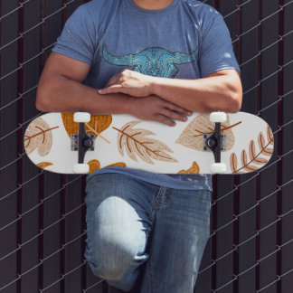 Skateboard Feuilles d'automne esthétiques, thème d'automne Mo