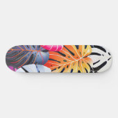 Skateboard Feuilles de la Monstera d'été tropicale (Horz)