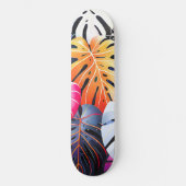 Skateboard Feuilles de la Monstera d'été tropicale (Recto)
