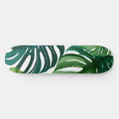 Skateboard Feuilles de Monstera Aquarelle (Horz)