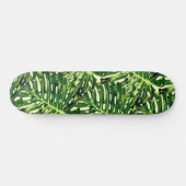 Skateboard Feuilles de Monstera Tropical - Green Travel (Horz)