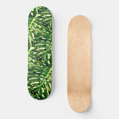 Skateboard Feuilles de Monstera Tropical - Green Travel (Recto)