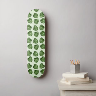 Skateboard Feuilles de palmiers, Feuilles verts, Motif tropic