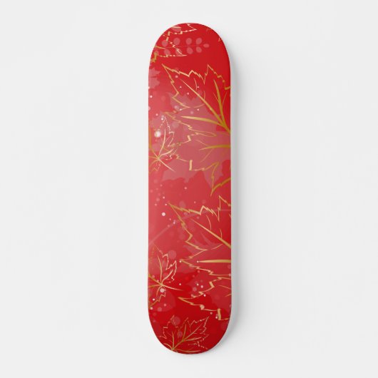 Skateboard Feuilles d'or 6 (Devant)