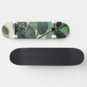 Skateboard Feuilles et succursales sur Arrière - plan de crèm (Horz)