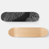 Skateboard Feuilles noirs et blancs (Horz)