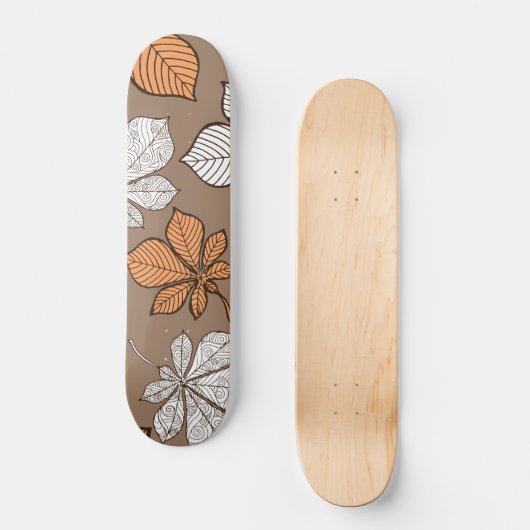 Skateboard Feuilles stylisés 7 (Recto)