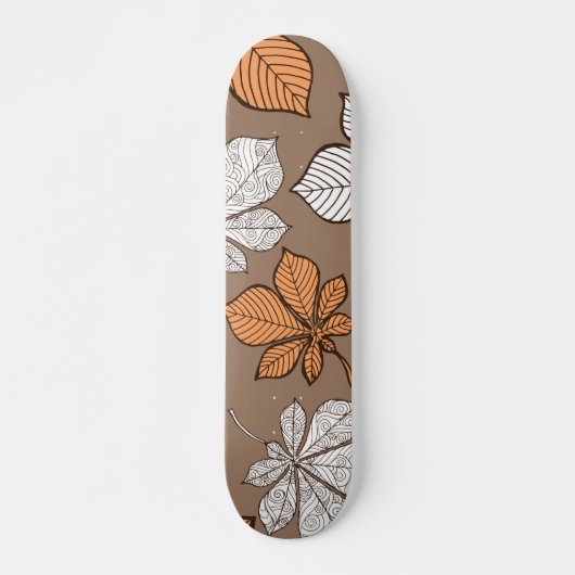 Skateboard Feuilles stylisés 7 (Devant)