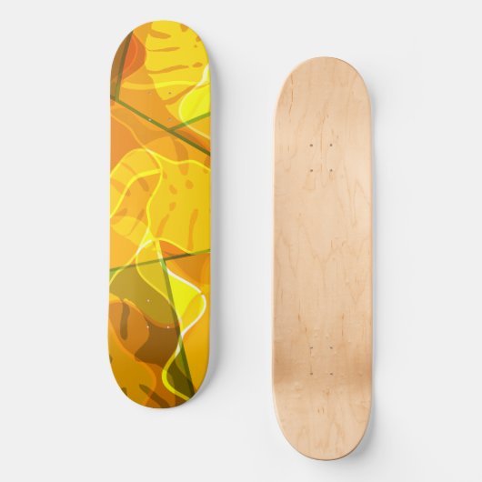 SKATEBOARD FEUILLES TROPICAUX ABSTRAITS (Recto)