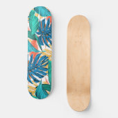 Skateboard Feuilles tropicaux exotiques (Recto)