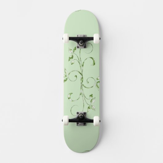 Skateboard Feuilles Vertes (Recto)