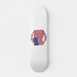 Skateboard Fier d'être un Américain avec le drapeau des Eta