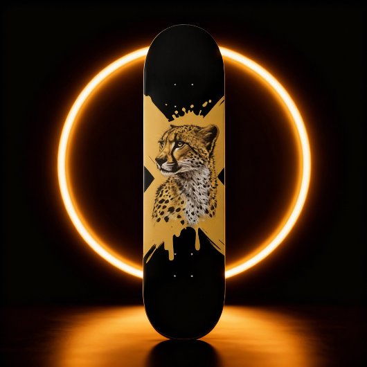Skateboard Fierce Cheetah Graphic