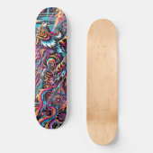 Skateboard Fierce Neon Tiger Patinage Cosmique Skate Deck (Recto)