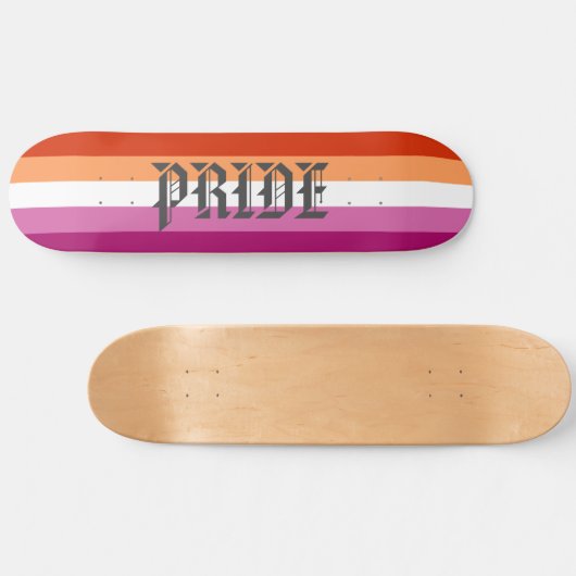Skateboard Fierté du drapeau lesbien (Horz)