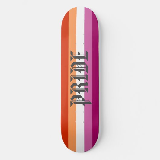 Skateboard Fierté du drapeau lesbien (Recto)