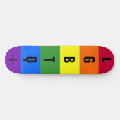 Skateboard Fierté LGBTQ personnalisée Rainbow (Horz)