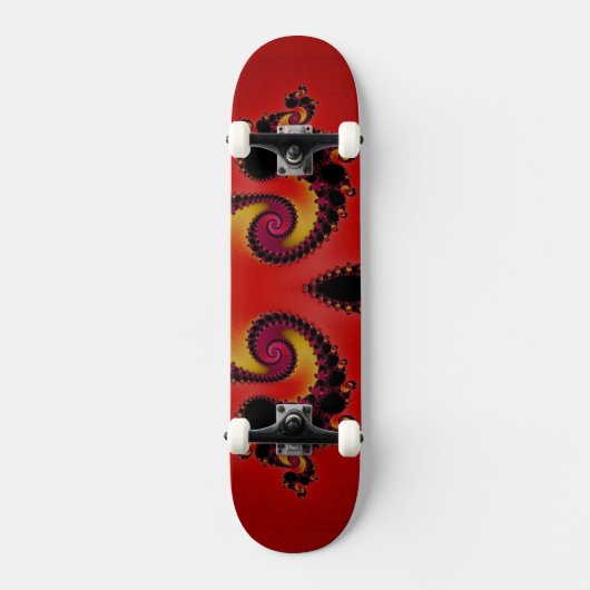 Skateboard Fiery Red Spiring Black Holes (Recto)