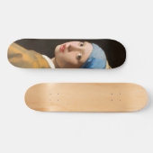 Skateboard Fille avec une perle d'oreille Portrait Peinture (Horz)