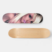 Skateboard Fille blonde de patineur (Horz)